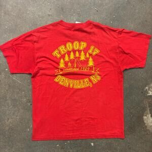 Vintage Boy Scouts Troop 17 T-Shirt Men's L Denville NJ Fruit of the Loom USA